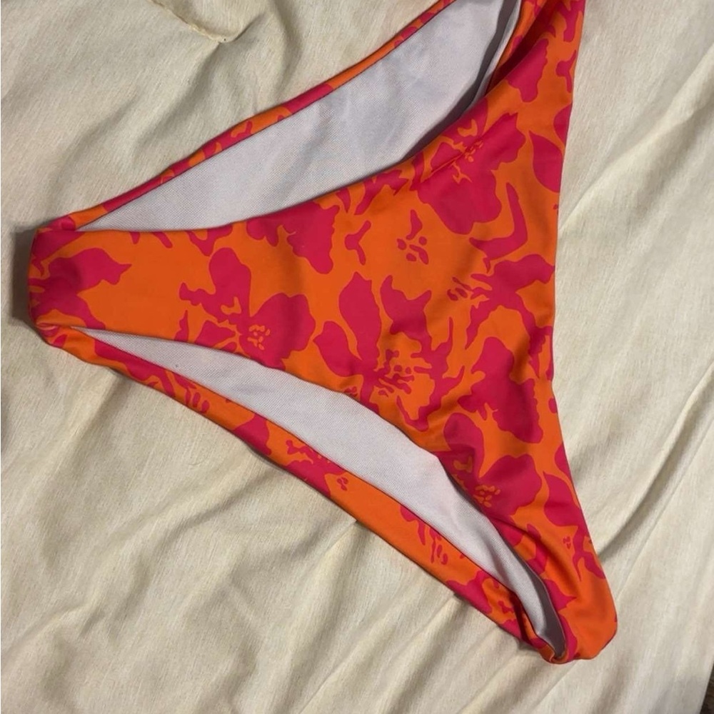 SHEIN Orange and Pink Bikini with Sleek Finish